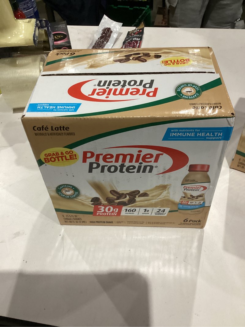 Condition photo showing New/Like New for Premier Protein Shake, Café Latte, 30g Protein, No Added Sugar, 24 Vitamins & Minerals to Support Immune Health, 11.5 fl oz, 6 Pack (Packaging May Vary) Cafe Latte 11.5 Fl Oz (Pack of 6)