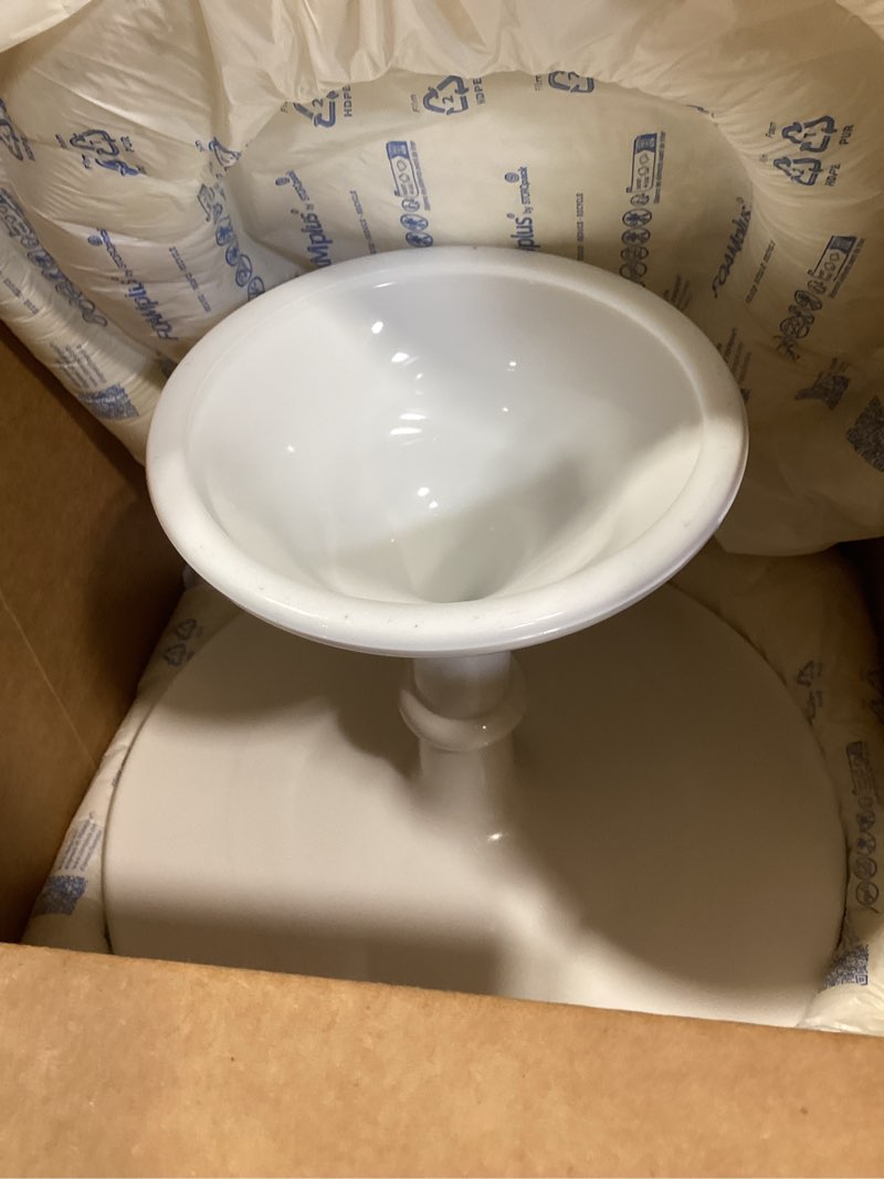 Condition photo showing Good Condition for mosser glass 12" milk glass cake plate/stand
