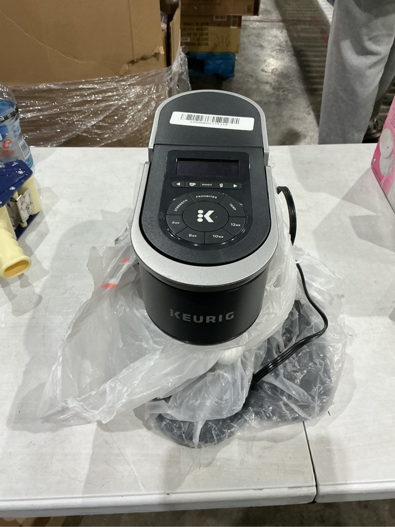 Condition photo showing As Is for keurig k-cafe essentials single serve k-cup pod coffee maker, black