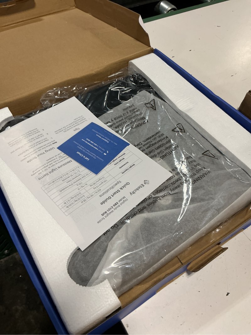 Condition photo showing Good Condition for etekcity scale for body weight, digital bathroom scales for people, most accurate to 0.05lb, bright led display & large clear numbers, upgraded quality for the elderly safe home use, 400 lbs grey-blue 11.8 x 11.8 x 1 in