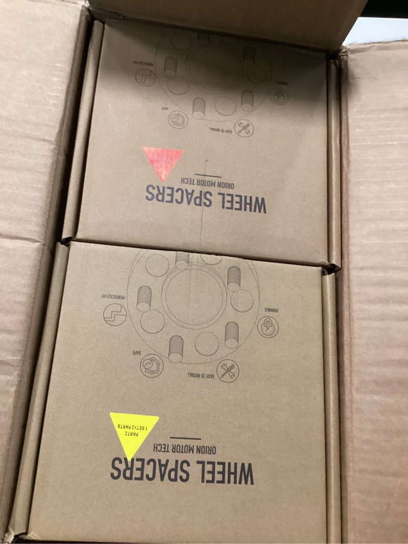 Condition photo showing New/Like New for orion motor tech 8x6.5 wheel spacers, 2 inch wheel adapters with studs compatible with 1994-2011 dodge ram 2500 3500 1988-1998 ford f250 f350, 8x165.1 wheel spacer kit with 130 mm hub bore, set of 4
