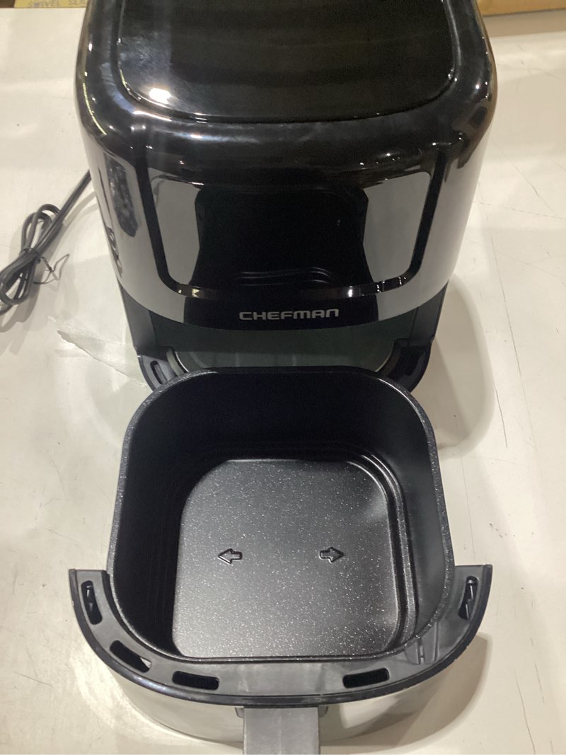 Condition photo showing Good Condition for **untested** chefman turbofry hot air fryer - 1.89l - black - rj38-2ta-black-ca