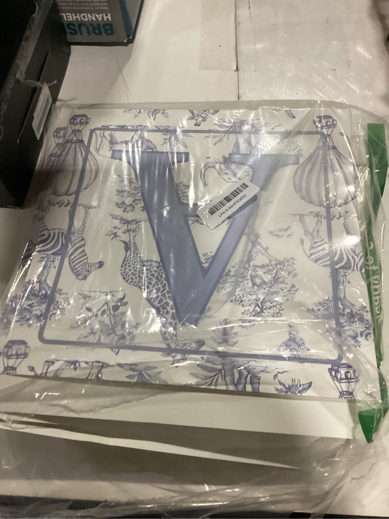 Condition photo showing Good Condition for (similar to) humyoun 4 pcs toile de jouy baby shower party decorations boxes with letters elegant blue safari toile box decor with letters b a b y blocks design for birthday party decor blue white