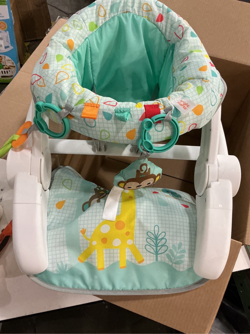 Condition photo showing Good Condition for Bright Starts Learn-to-Sit 2-Position Baby Floor Seat with Toys, Unisex, 4-12 Months, Wild Wiggles
