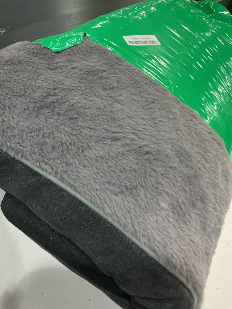 Condition photo showing As Is for memory foam large dog bed, cooling dog beds for large dogs, washable orthopedic pet bed for crate with joint relief memory foam, waterproof liner and plush cover (35’’x 22’’) large-35"x 22" x 3" purple grey