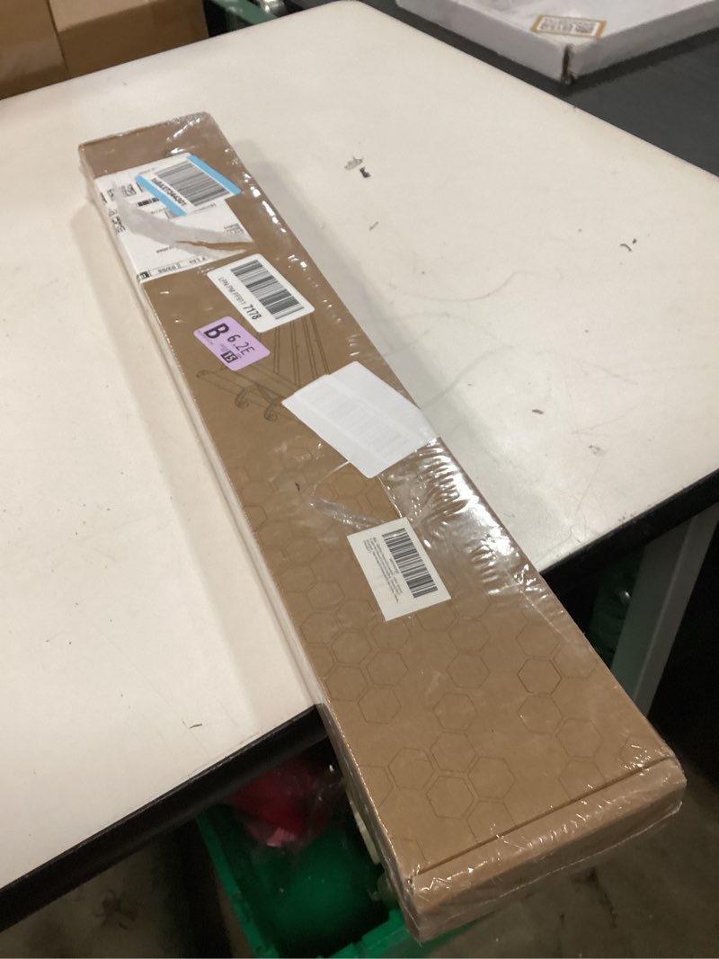 Condition photo showing New/Like New for wall mounted clothes drying rack for laundry 23.6", folding clothes drying rack with 4 towel hooks and 4 rods for hanging coat dedicates, space saving for bedroom bathroom balcony living room (23.6'')