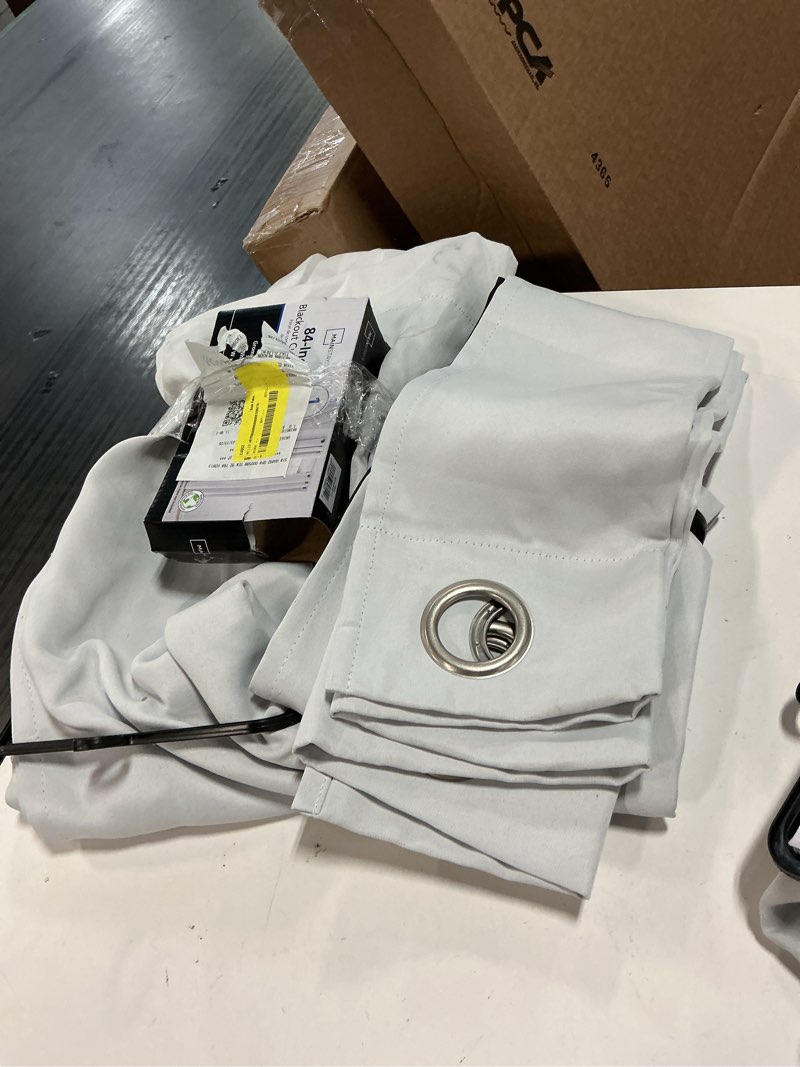 Condition photo showing Good Condition for (2 panel)mainstays grommet blackout single curtain panel, white, 40\"w x 84\"l