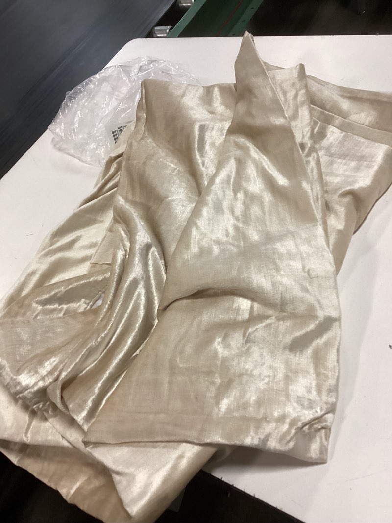 Condition photo showing Good Condition for luster velvet curtain champagne 48in x 108in 
