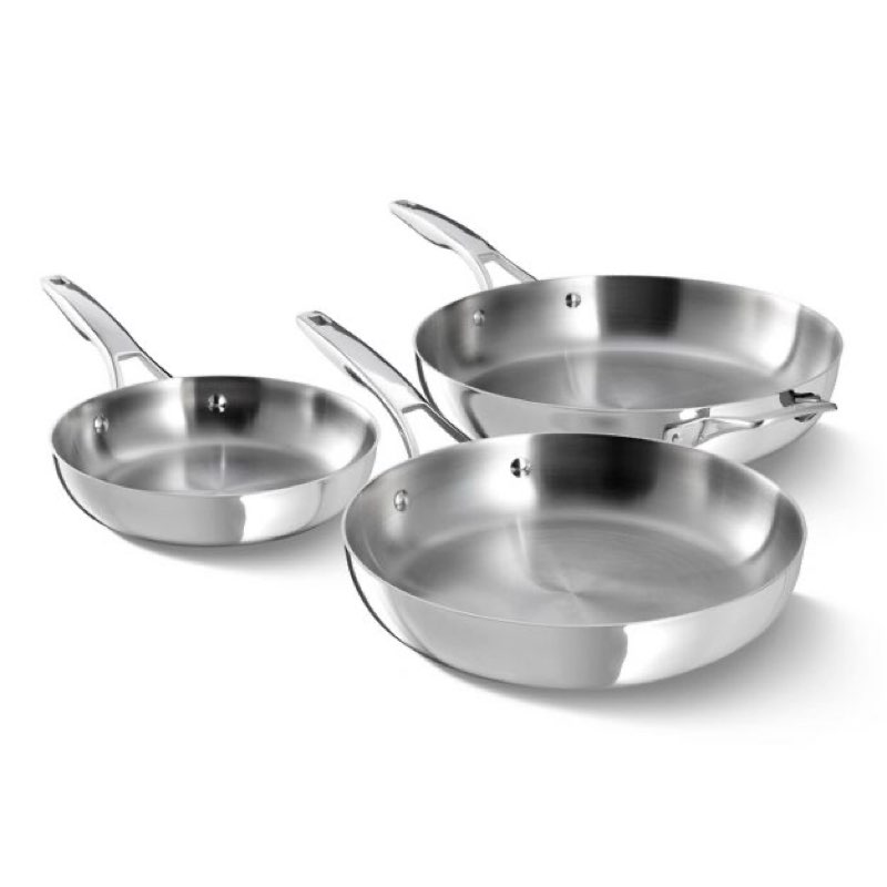 Calphalon 3pc Premier Stainless Steel Fry Pan Set