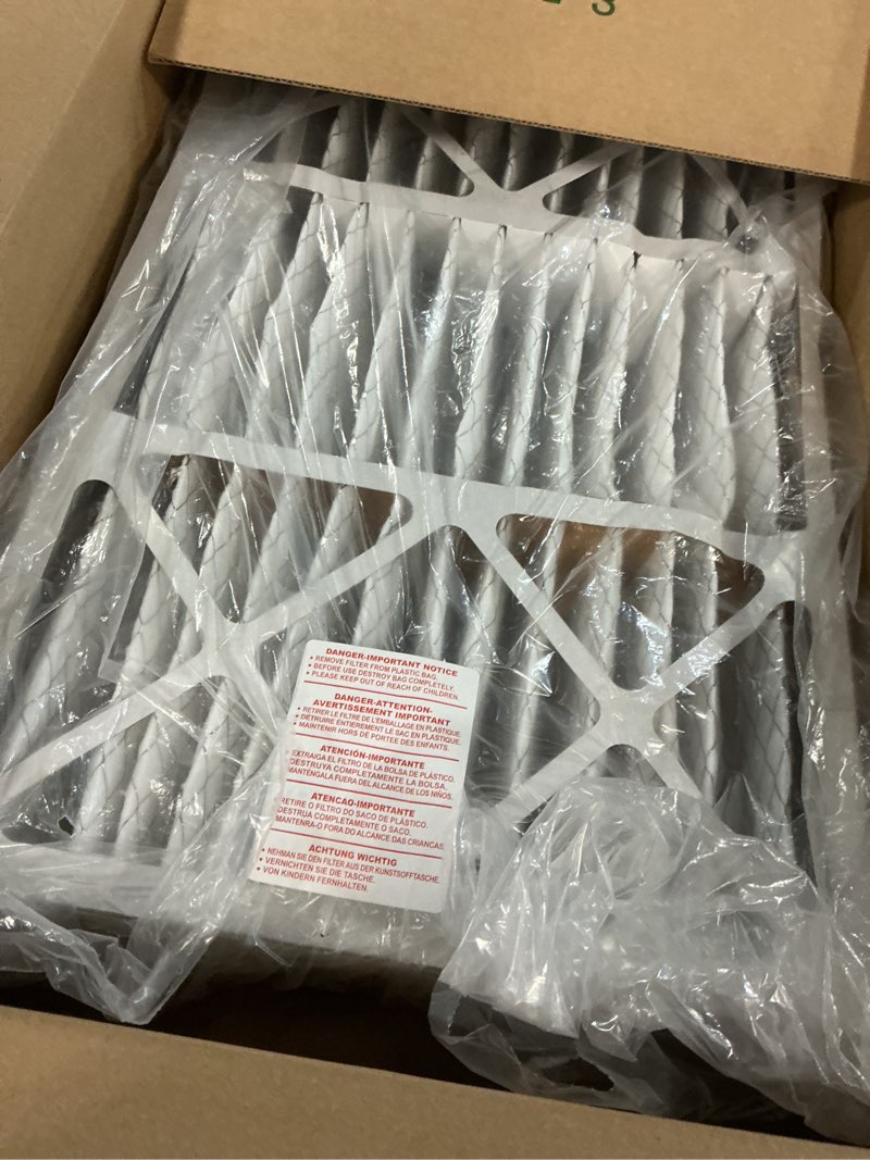 Condition photo showing As Is for dakota supplies tt-fm-1625 ready to use techpure ttfm1625 air filter 16x25x4 top tech oem cartridge 16 by 25 by 4 in furnace merv 11 for carrier tt-mac-1625 with installation sticker