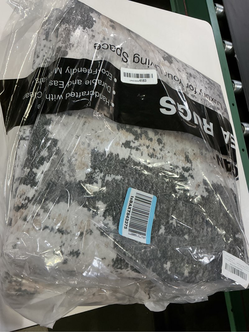 Condition photo showing Good Condition for 8x10 area rugs living room: washable large abstract modern soft rug stain resistant indoor floor non slip accent carpet for bedroom nursery playroom dining room office dorm home house- black gold zesty black gold 8' x 10' (rectangular)