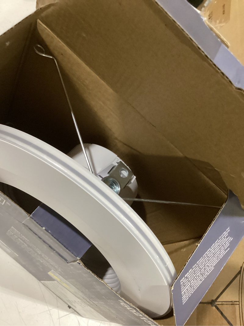 Condition photo showing As Is for utilitech white 5-in or 6-in 850 -lumens warm white round dimmable led damp rated recessed downlight