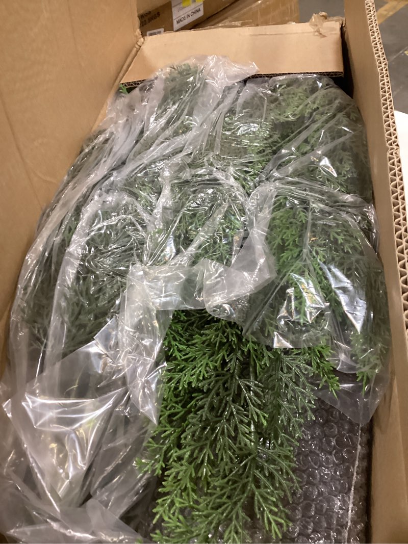 Condition photo showing Good Condition for briful 3ft artificial cedar topiary trees set of 2 – realistic faux cedar pines in pots, uv resistant outdoor porch & entryway plants, all-season evergreen decor for patio, farmhouse & holiday 2pcs 3ft cedar 3ft