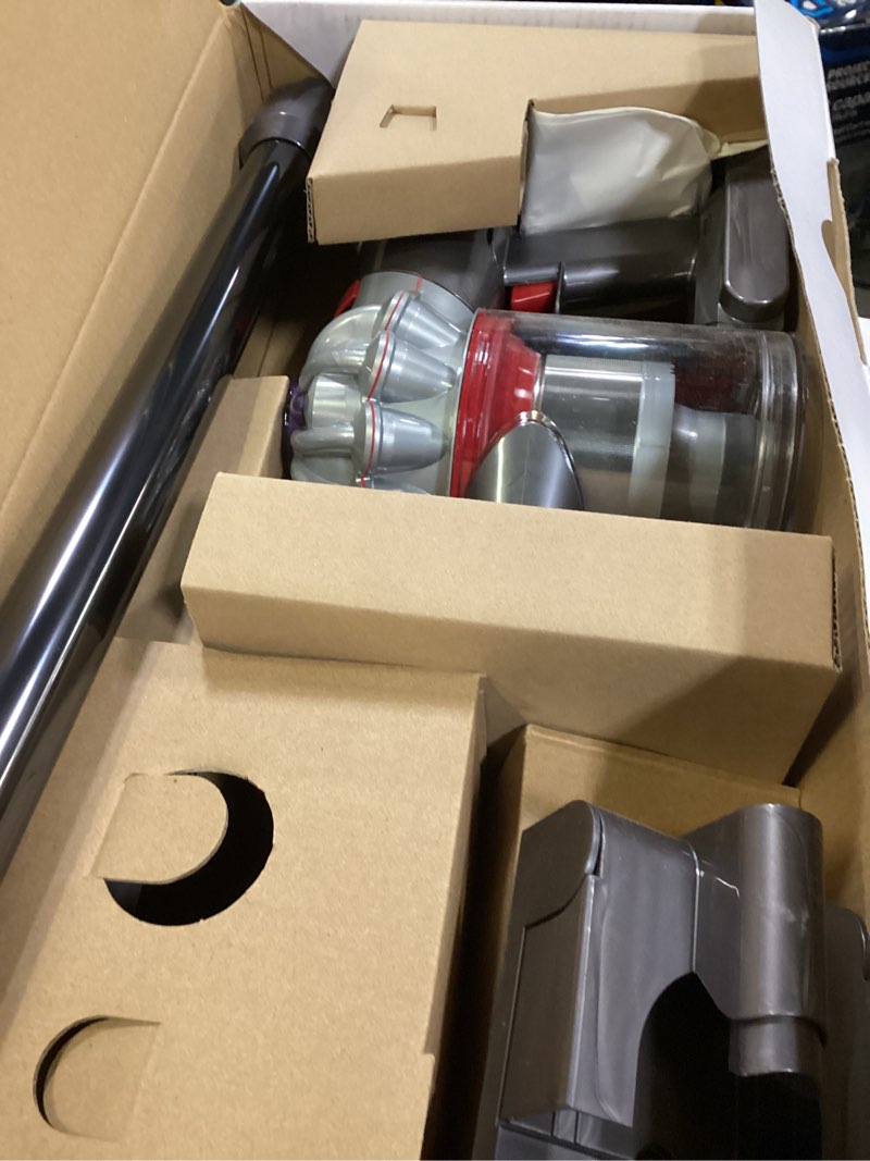 Condition photo showing As Is for dyson v8 cordless pet stick vacuum (convertible to handheld)