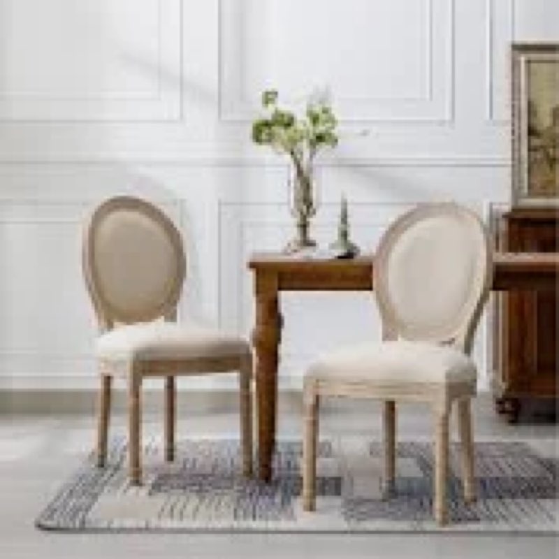 Yermolayeva French Style Solid Wood Dining Chair