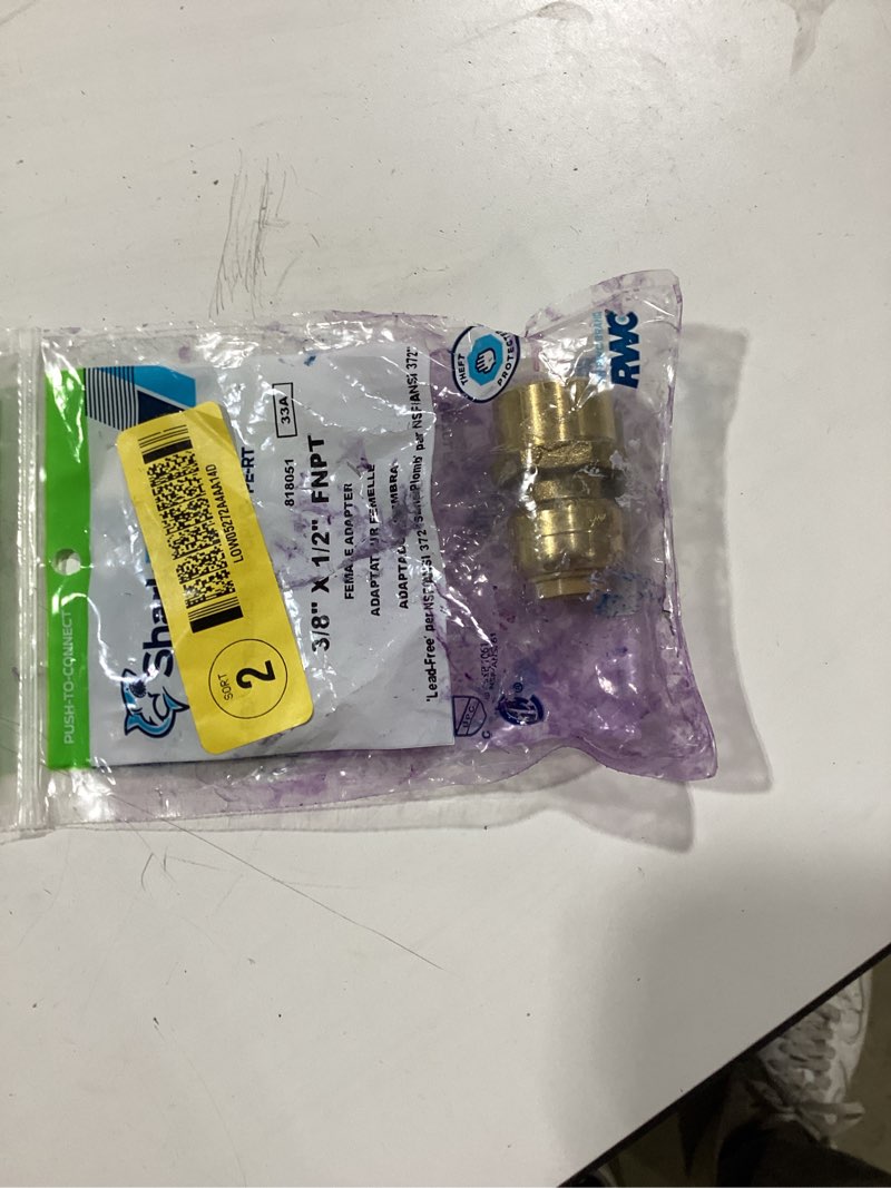 Condition photo showing Good Condition for brasscraft 3/8-in x 3/8-in adapter fitting