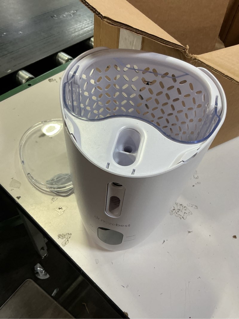 Condition photo showing As Is for BreatheEZ™ Humidifier Discover the BreatheEZ™ humidifier, engineered with patented Clean Mist Technology and Targeted AirFlow for unmatched ease and cleanliness. With smart humidity control, an easy refill system, and a mold-resistant design, it redefines home care.