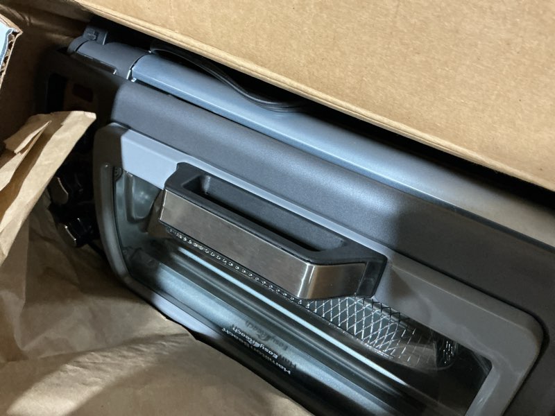 Condition photo showing Good Condition for Hamilton Beach Air Fryer Toaster Oven Combo with Large Capacity, Fits 6 Slices or 12” Pizza, 4 Cooking Functions for Convection, Bake, Broil, Roll-Top Door, Easy Reach Sure-Crisp, Stainless Steel