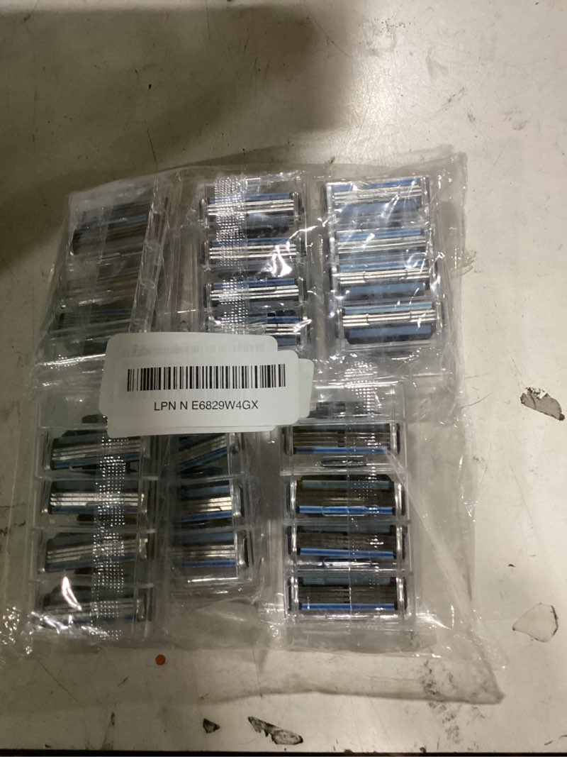 Condition photo showing New/Like New for mach 3 razor refills for men, razor blade refills for men, 24 pcs triple-layer blades compatible with mach 3 razor blades refills and mach3 razors, precision shaving pack