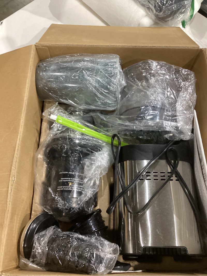 Condition photo showing Good Condition for amzchef cold press juicer, juicers machines - 3.2" large feed chute for whole fruits & vegetables, stainless steel slow masticating juice easy to clean, large auger, double strainers silver 3.2-inch feed chute
