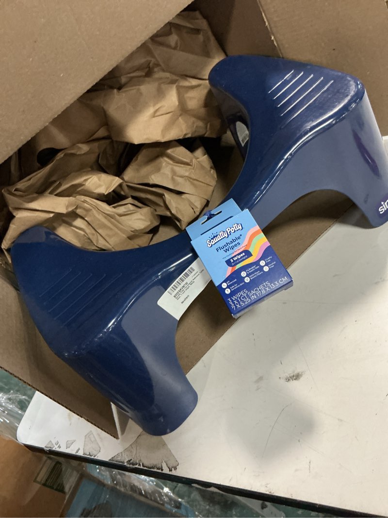 Condition photo showing Good Condition for Squatty Potty Simple Bathroom Toilet Stool, Galaxy Blue 7", Ergonomic Stool – Posture-Enhancing Bathroom Footrest for Improved Digestion & Constipation Relief