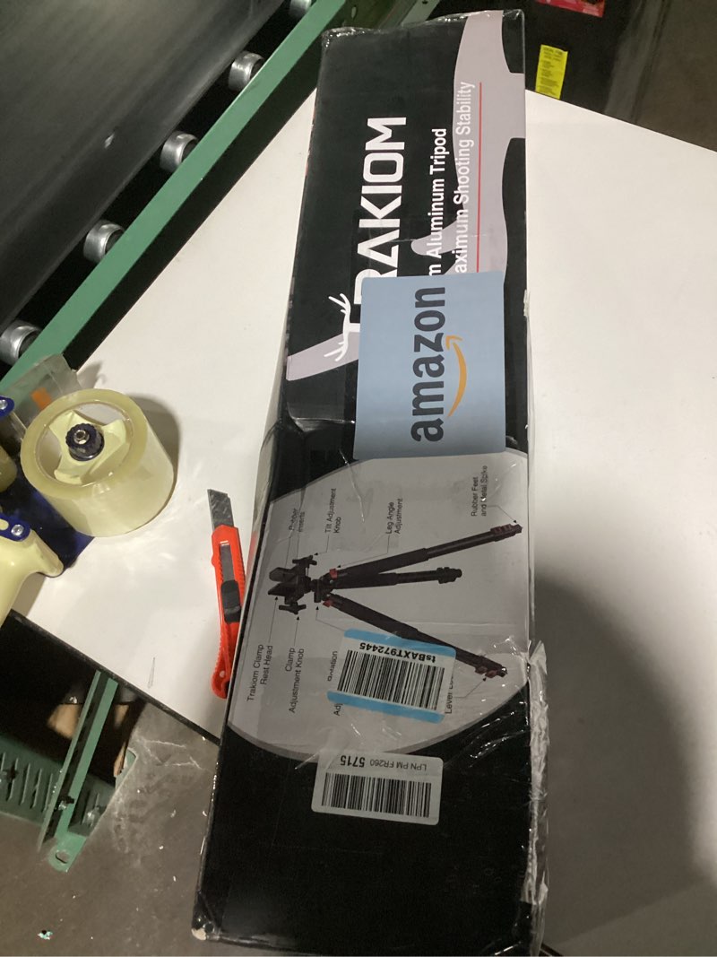 Condition photo showing New/Like New for trakiom clamping tripod rest with sturdy aluminum frame, lightweight, provides stability, adjustable