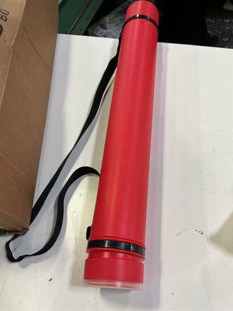 Condition photo showing Good Condition for JJRING Red Poster Tube, 25" to 40" Extendable Poster Storage Holder Tube with Carrying Strap, Poster Carrying Case for Blueprints, Scrolls, Maps and Architect Papers Red 1 Pack