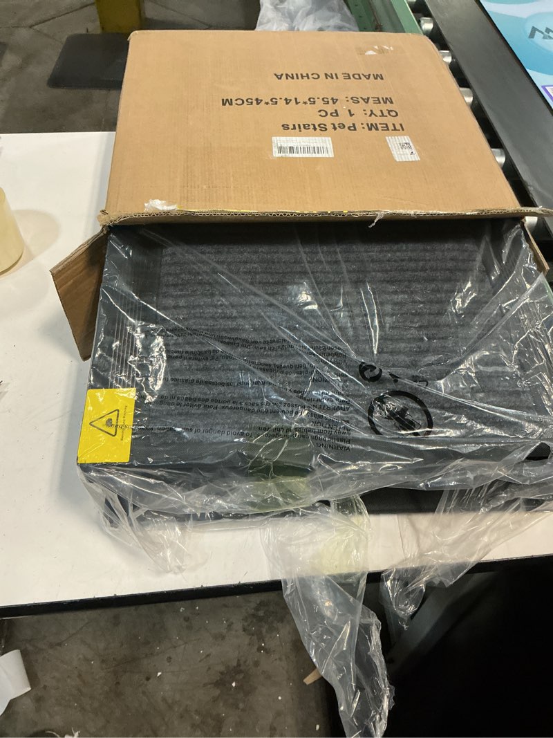 Condition photo showing New/Like New for dog ramp for car 63" long & 17" wide portable dog ramps for large dogs with non-slip rug surface dog car ramp for suv car & truck, folding dog ramp up to 250lbs upgraded 63" l x 17.2" w