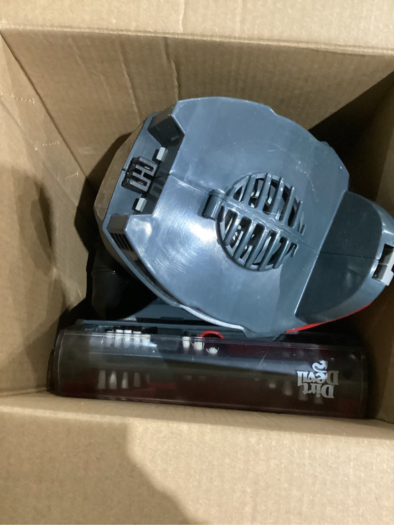 Condition photo showing As Is for Dirt Devil Scorpion Plus Handheld Vacuum Cleaner, Powerful Suction, Lightweight, Includes Pivoting Stair and Upholstery Tool, Crevice Tool, Corded Portable Vacuum Cleaner One Size