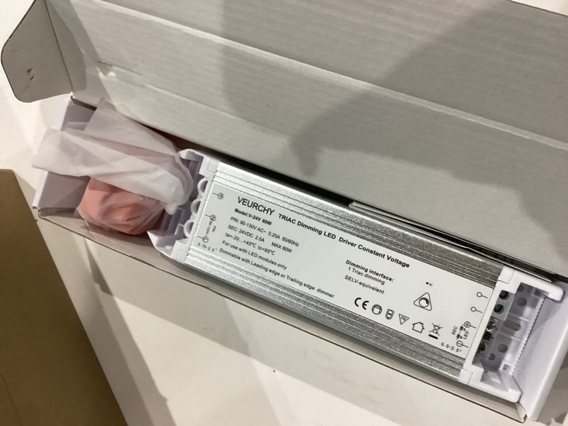 Condition photo showing Good Condition for VEURCHY 24V 60W Dimmable LED Driver,120V to DC 24V LED Lighting Low Voltage Transformers, Smooth Fli