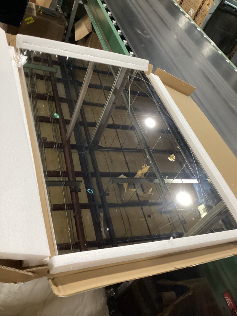 Condition photo showing Good Condition for frameless mirror for bathroom vanity,with polished edge,hangs horizontally or vertically,entryways,room,shatterproof (y-12x16in)