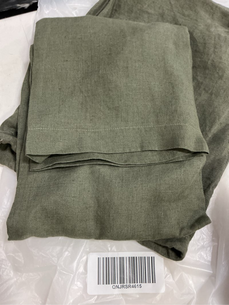 Condition photo showing Good Condition for european linen euro sham, euro, dusty olive