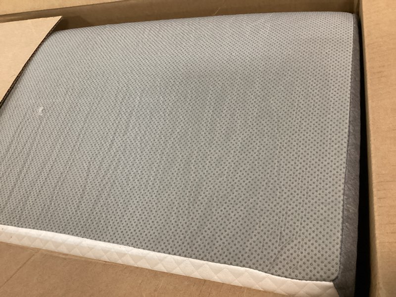 Condition photo showing Good Condition for sweetcrispy wedge pillow, body pillow for sleep apnea, neck pain relief, post surgery, sleeping comfort, acid reflux, heartburn, back pain relief and snoring, 7.5inch white& grey white& grey 7.5 inch