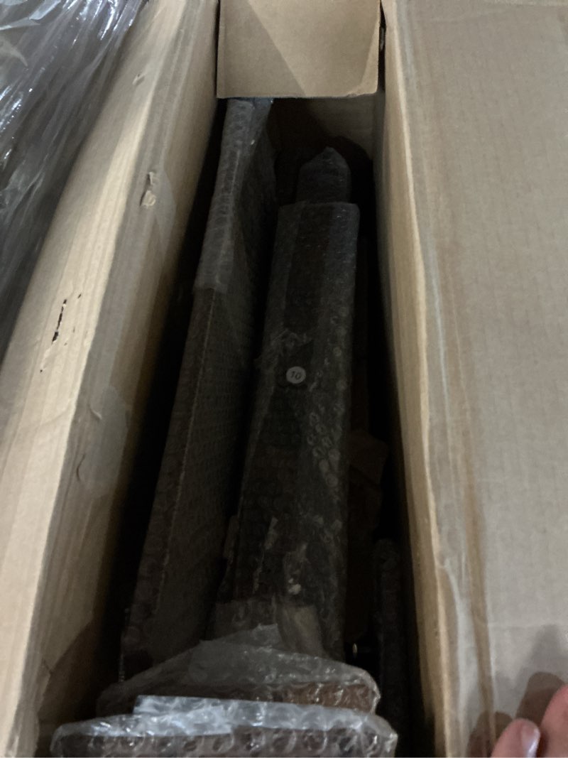 Condition photo showing Good Condition for Rolanstar Coffee Table 47.2", 2 Way Lift Top with Hidden Compartment, Lift Top Coffee Table with Open Shelf & X Wooden Support, Center Table for Living Room, Rustic Brown