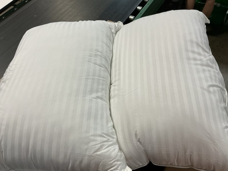Condition photo showing Good Condition for beckham hotel collection bed pillows standard/queen size set of 2 - original soft down alternative pillow for sleeping - soft support for back, stomach or side sleepers queen / standard white