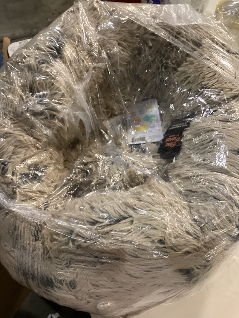 Condition photo showing Good Condition for Best Friends by Sheri The Original Calming Donut Dog Bed – Washable Plush Pet Bed for Cats & Small Dogs up to 25 lbs, Shag Faux Fur, Taupe, Small (23" x 23") Taupe Shag Small