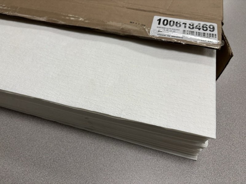 Shortening Filter Envelopes 19 3/8" x 32 3/8"