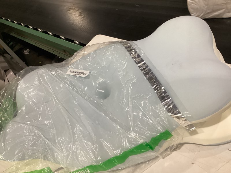Condition photo showing Good Condition for very comfortable body pillow baby blue and white color