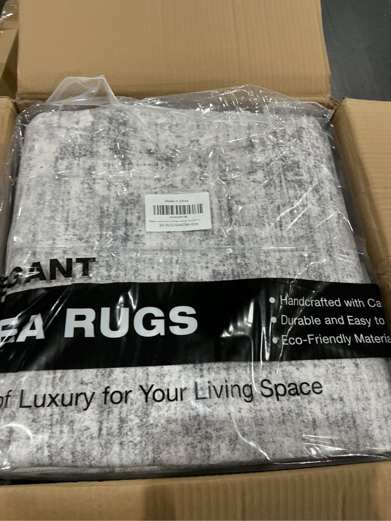 zesthome 9x12 Area Rugs for Living Room, Non-Slip Backing Washable Rug, Modern Abstract Area Rug, Stain Resistant Rugs for Bedroom, Ultra-Thin Large Area Rugs, Area Rug 9x12 Grey 9' x 12' (Rectangular)