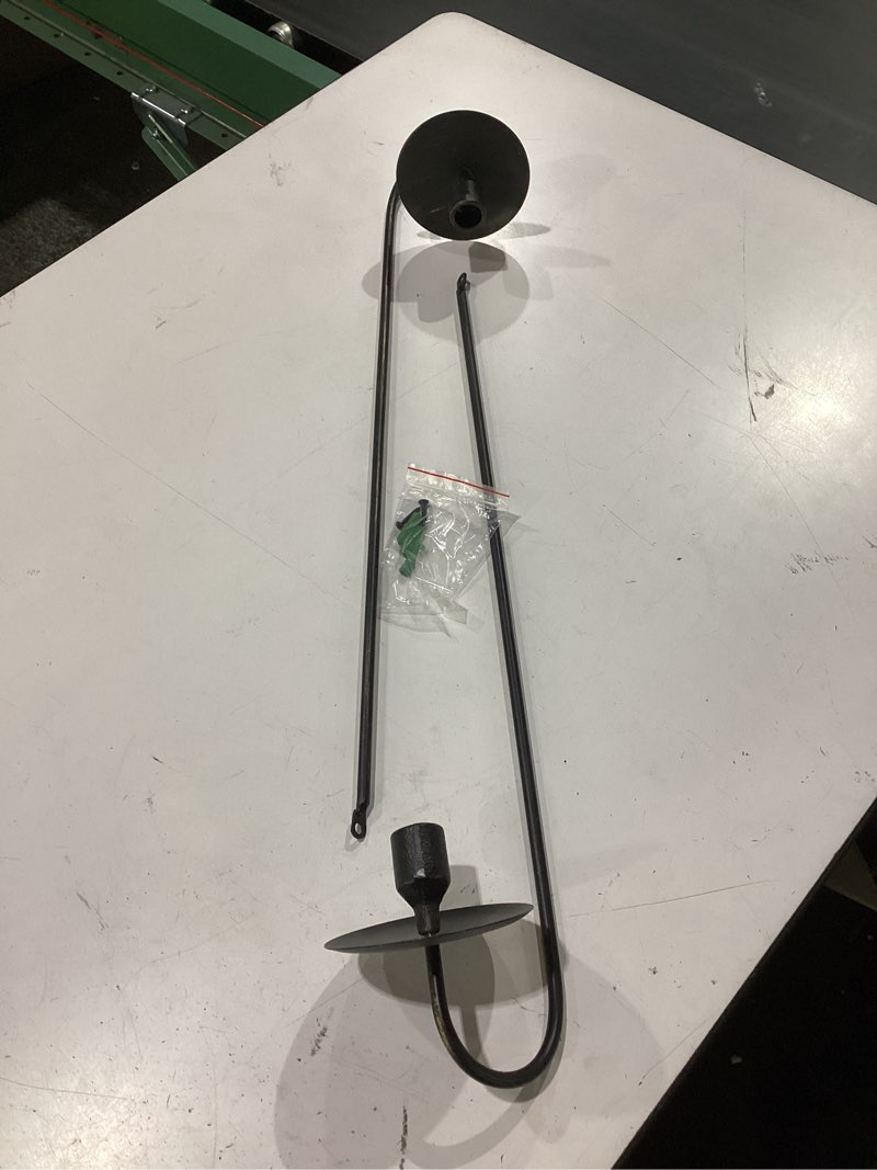 Condition photo showing Good Condition for metal wall candle sconce holder set of 2 wall mount candle holder pillar holder black modern wall candle sconces hanging for living room farmhouse fireplace wedding black 2pc