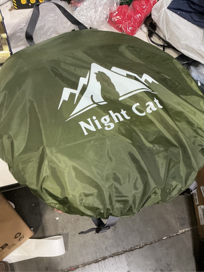 Condition photo showing Good Condition for Night Cat Backpacking Tent for One 1 to 2 Persons Lightweight Waterproof Camping Hiking Tent for Adults Kids Scouts Easy Setup Single Layer 2.2x1.2m Army Green 1 Person (7.0*3.8*3.6ft)