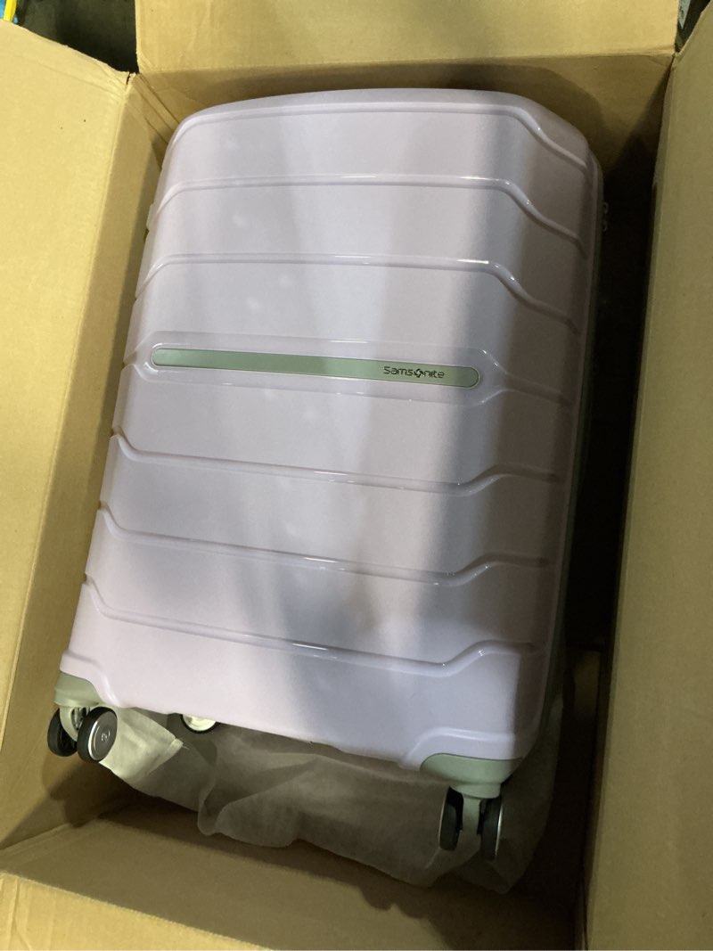 Condition photo showing Good Condition for Samsonite Freeform Hardside Expandable with Double Spinner Wheels, Checked-Medium 24-Inch, Lilac