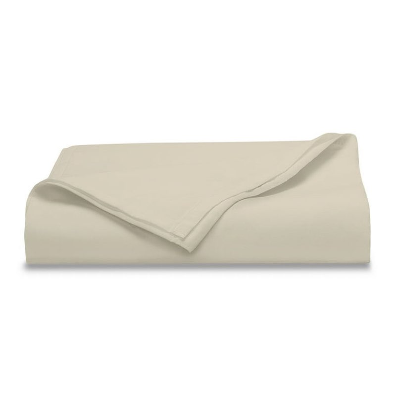 mainstays 300 thread count easy care beige cotton blend percale flat bed sheet, king