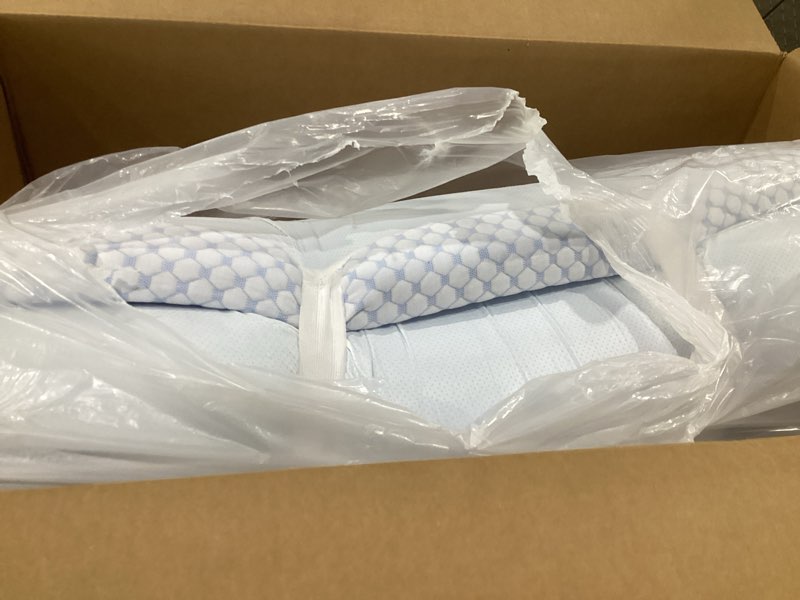 Condition photo showing Good Condition for sinweek 2 inch twin cooling memory foam mattress topper for pressure relief, thick bed mattress pad with cooling soft cover and adjustable straps, certipur-us certified twin 2 inch
