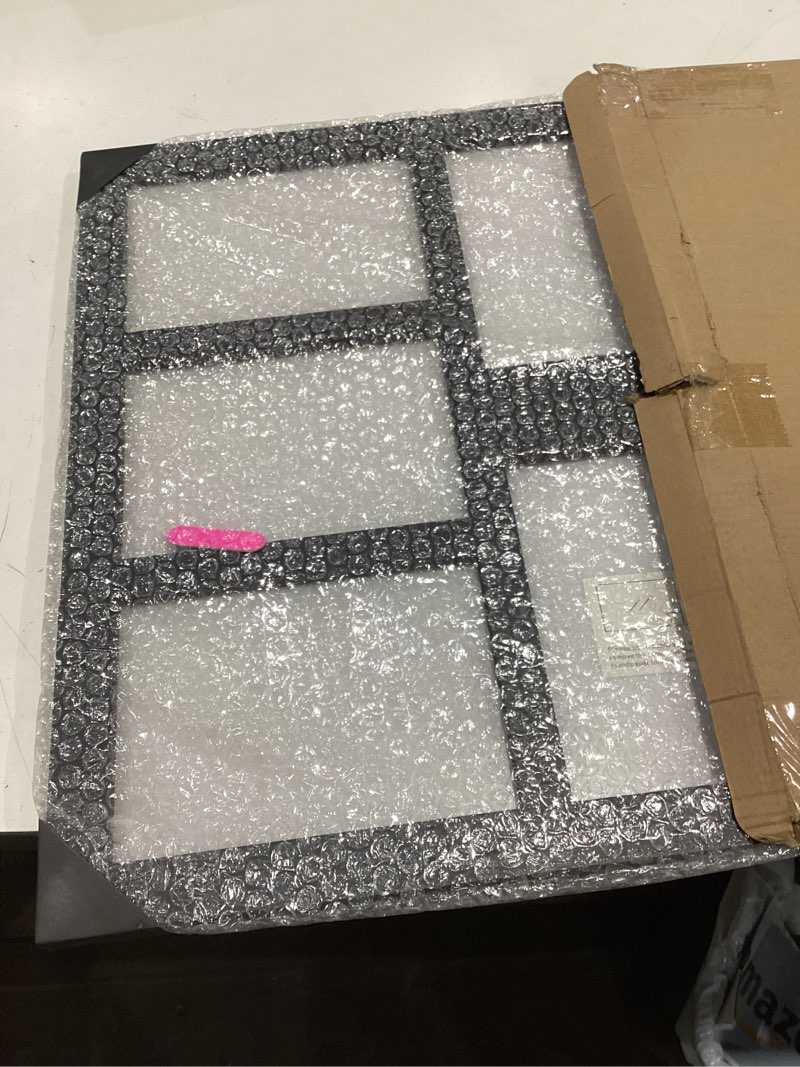 Condition photo showing Good Condition for 5x7 picture frame collage for wall decor-large size 8 openings black picture frame wall decor multiple photo collage frames for wall mounting vertically or horizontally- home and family display 8 opening-black-5x7