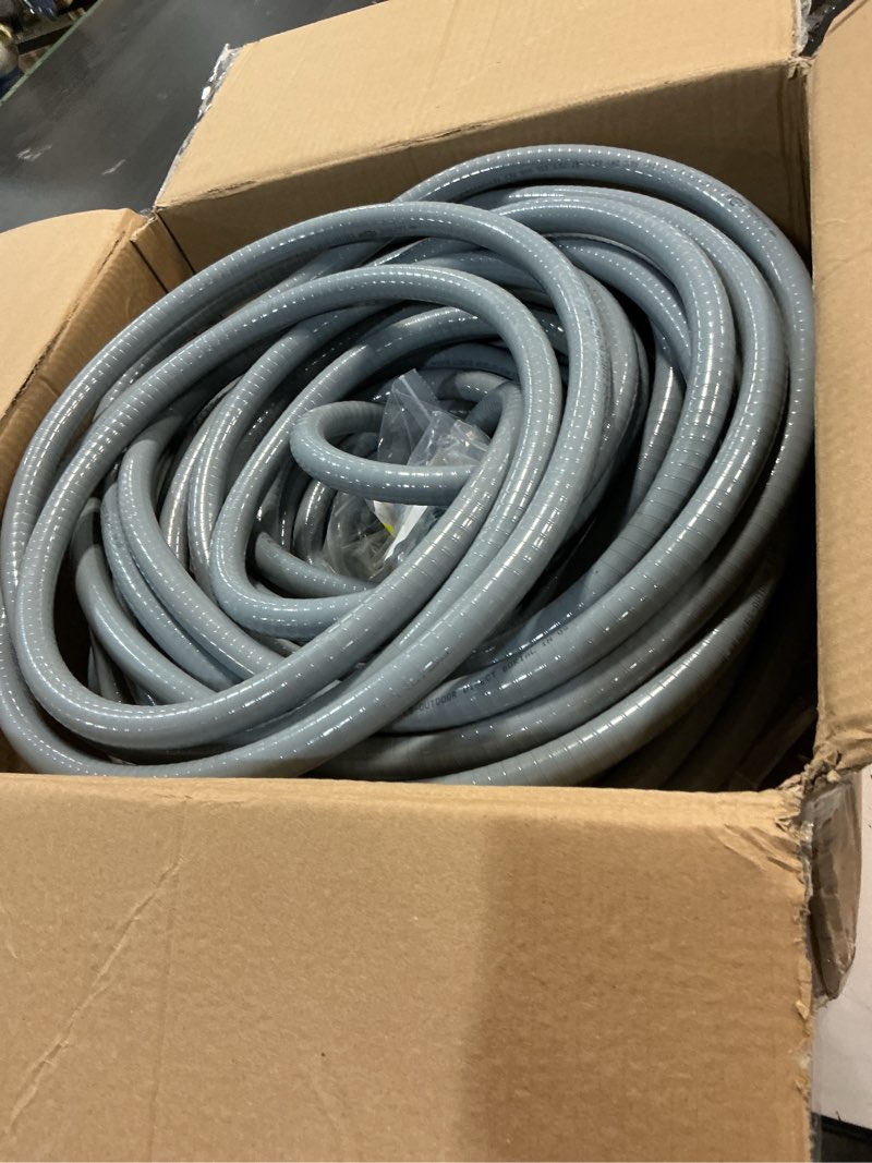 Condition photo showing Good Condition for liquid-tight conduit and connector kit 1/2inch 150ft, flexible non metallic liquid tight electrical conduit w/ul certification, electrical conduit kit with 5 straight, 5 angle fittings