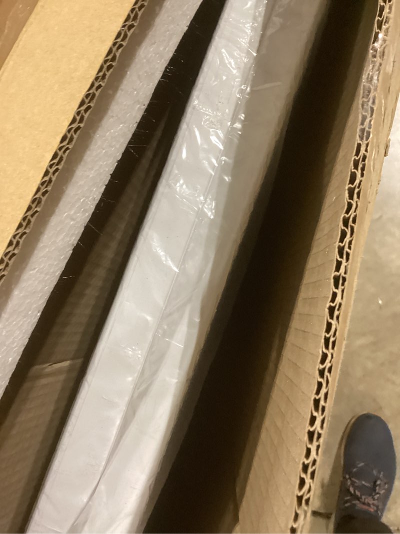 Condition photo showing New/Like New for Flash Furniture Elon 2.85' Square All-Occasion Plastic Folding Event Table with Locking Legs, Folding Banquet Table for Indoor/Outdoor Events, White Granite White 34.25" Square, Set of 1 Solid