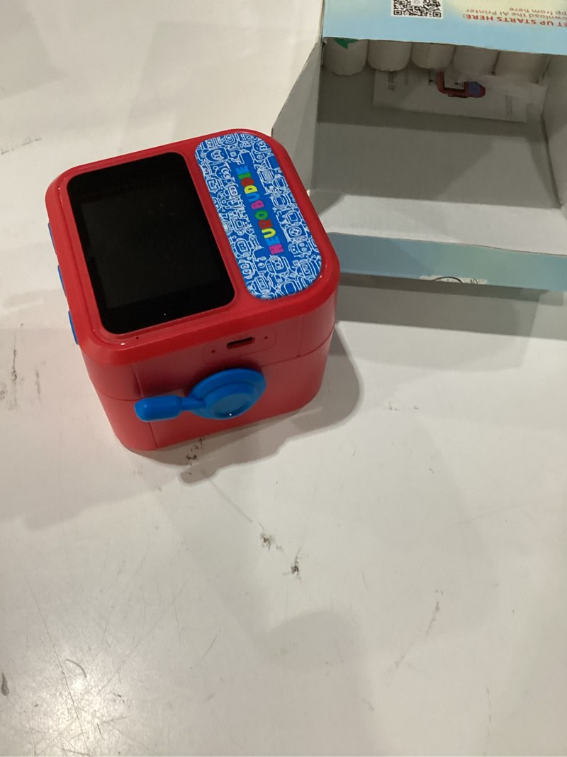 Condition photo showing As Is for ai sticker printer for kids, voice-to-sticker with screen preview, 6 rolls included, inkless thermal mini sticker maker for coloring, journaling, reward charts & diy crafts, gift for girls boys