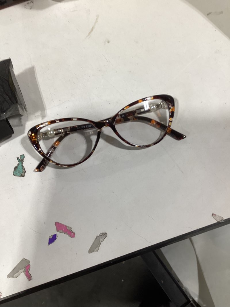 Condition photo showing Good Condition for MARE AZZURO Progressive Multifocal Blue Light Blocking Reading Glasses Women Cateye Computer Readers (Brown, 150) A-brown 1.5 x