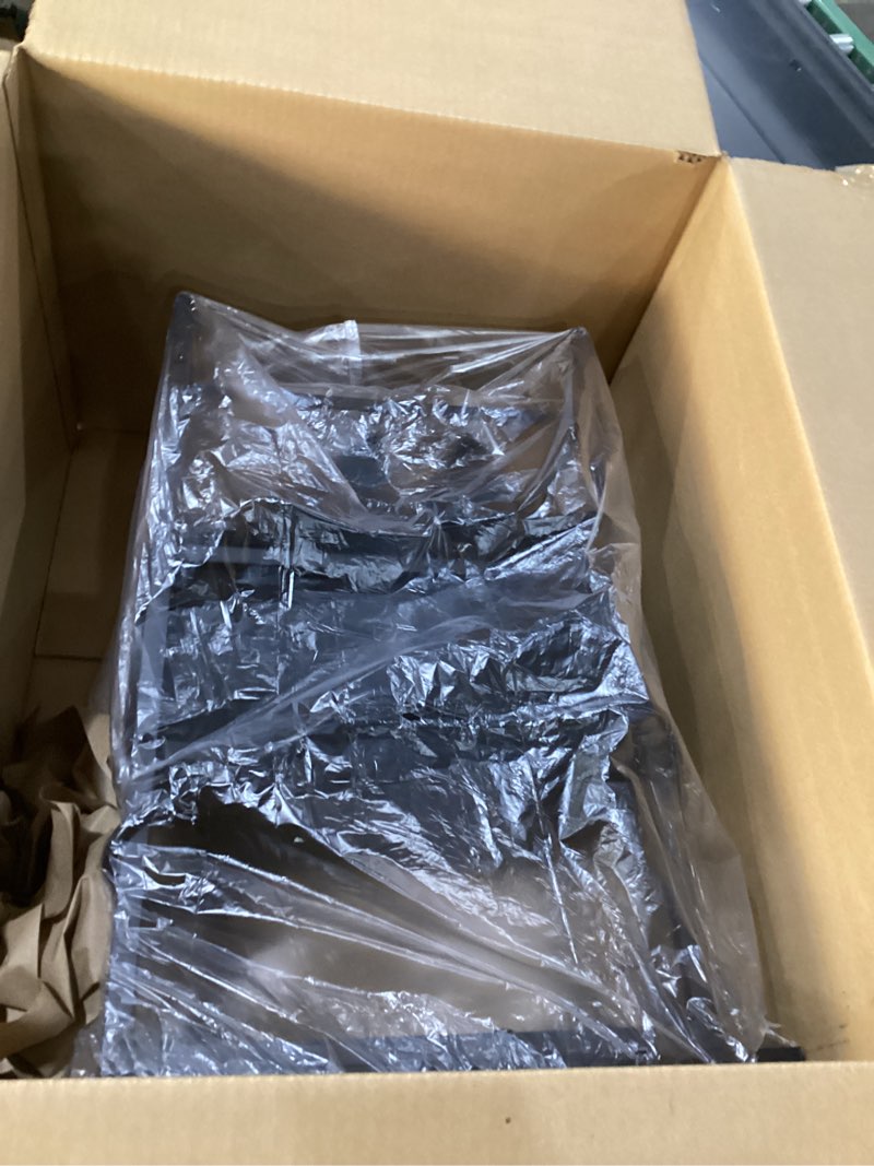 Condition photo showing New/Like New for Vagusicc Black Nightstand with Charging Station and LED Lights, Narrow Side Table, LED Night Stand with 2 Fabric Drawers, Bedside Table with USB Ports and Outlets, Tall Nightstand for Bedroom, Black 1 With LEDs Black